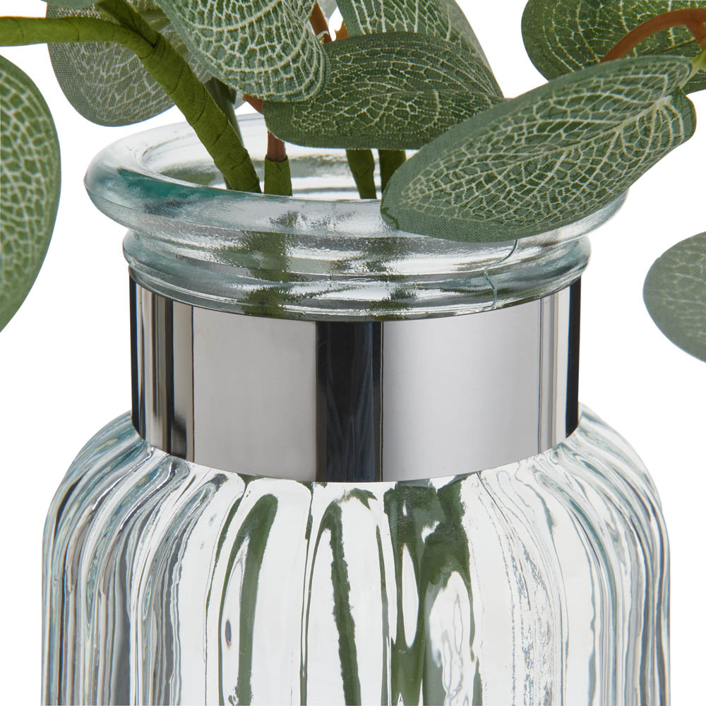 Wilko Faux Eucalyptus Ribbed Vase Image 3