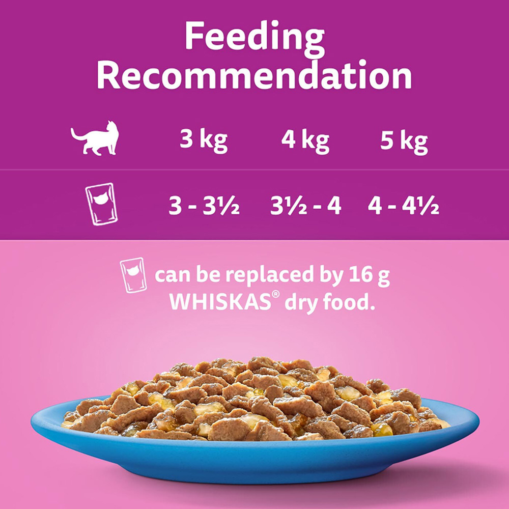 Whiskas 1+ Fish Favourites in Jelly Wet Adult Cat Food 85g 12 Pack Image 7