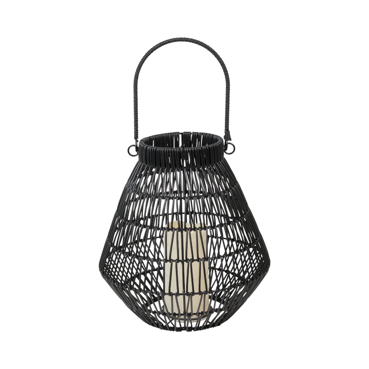 Elodie Lantern with LED Candle - Black Image 5