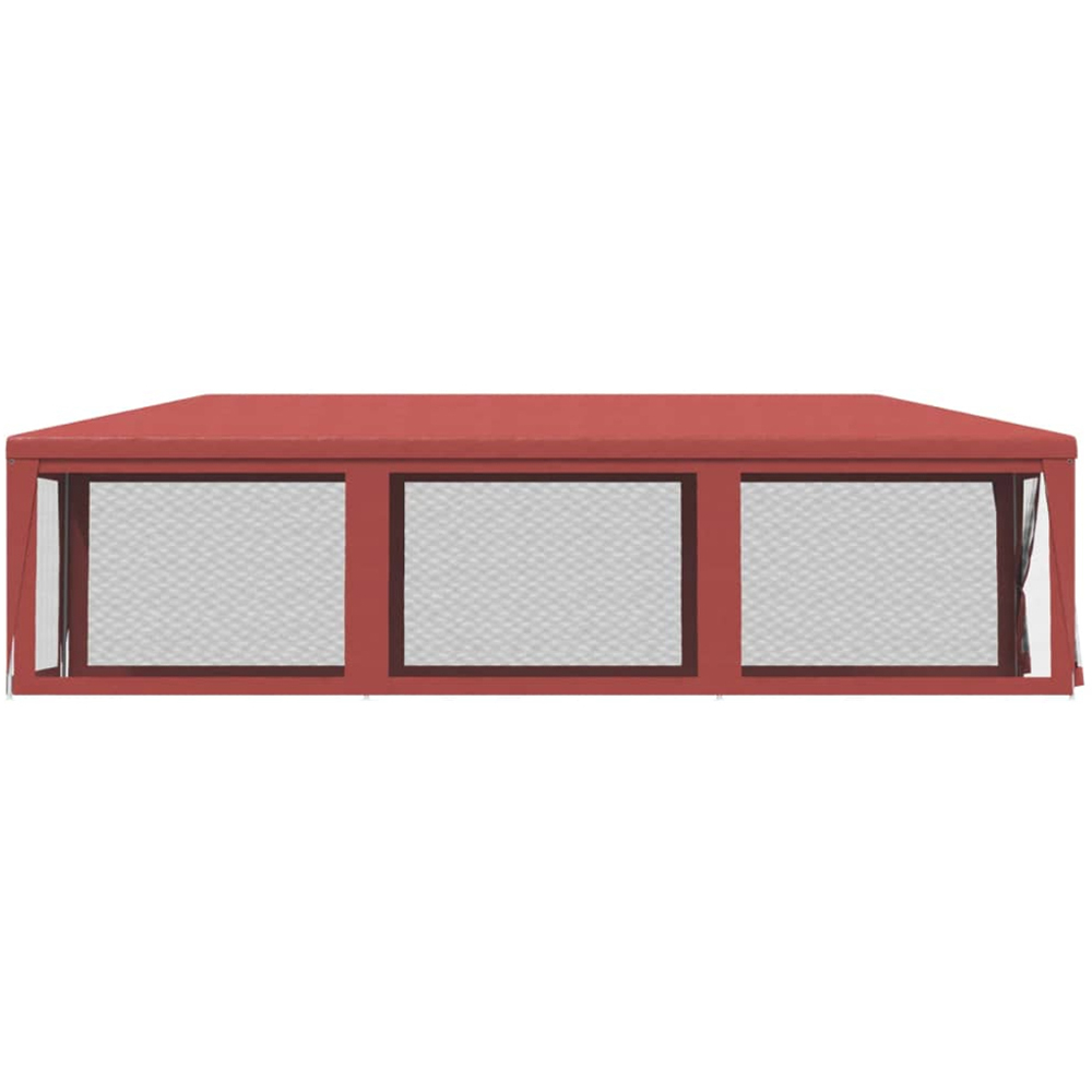 vidaXL 3 x 9m Red Foldable Party Tent with 8 Mesh Sidewalls Image 4