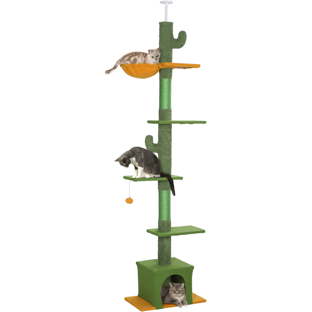 PawHut Floor To Ceiling Cat Tree 275cm Image 1