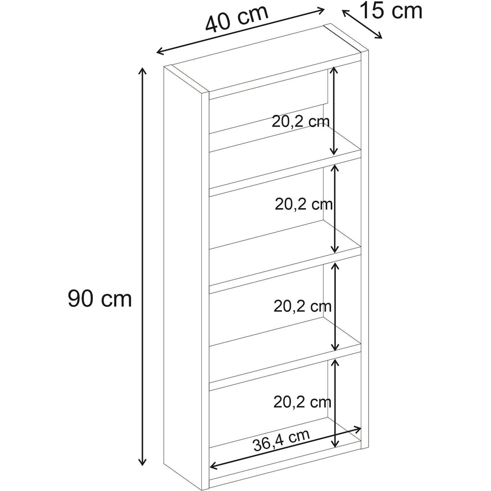 Decortie Rafina 4 Shelf Deep Oud Multipurpose Shelf Unit Image 5