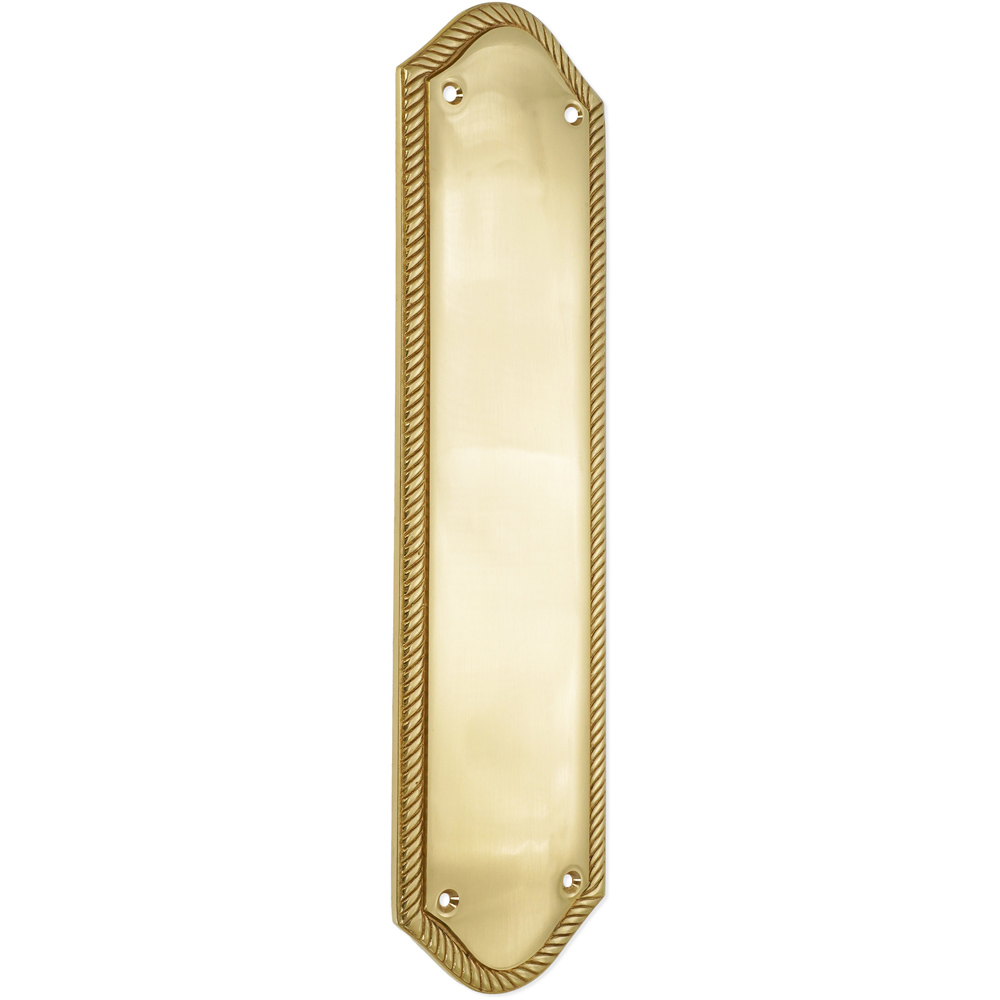 Spira Brass Georgian Half-Round Polished Brass Finger Plush Plate 300mm Image 1