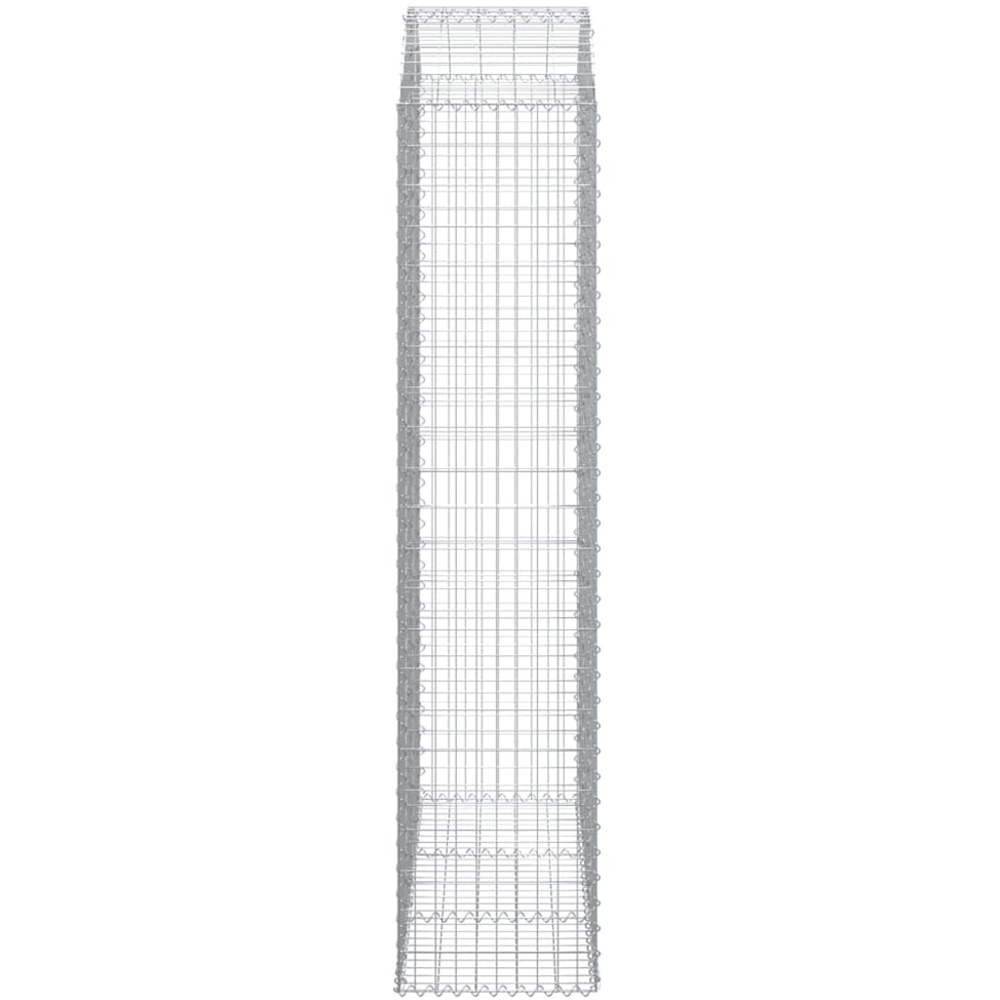 vidaXL Silver Galvanised Iron Arched Gabion Basket 150 x 50 x 220/240cm Image 2
