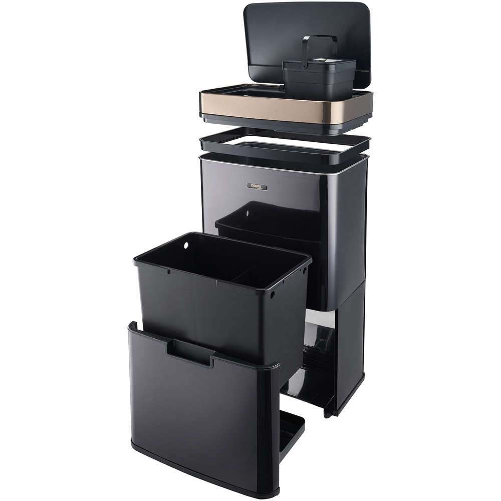 Cooks Professional K275 Black Recycling Sensor Bin 75L Image 4