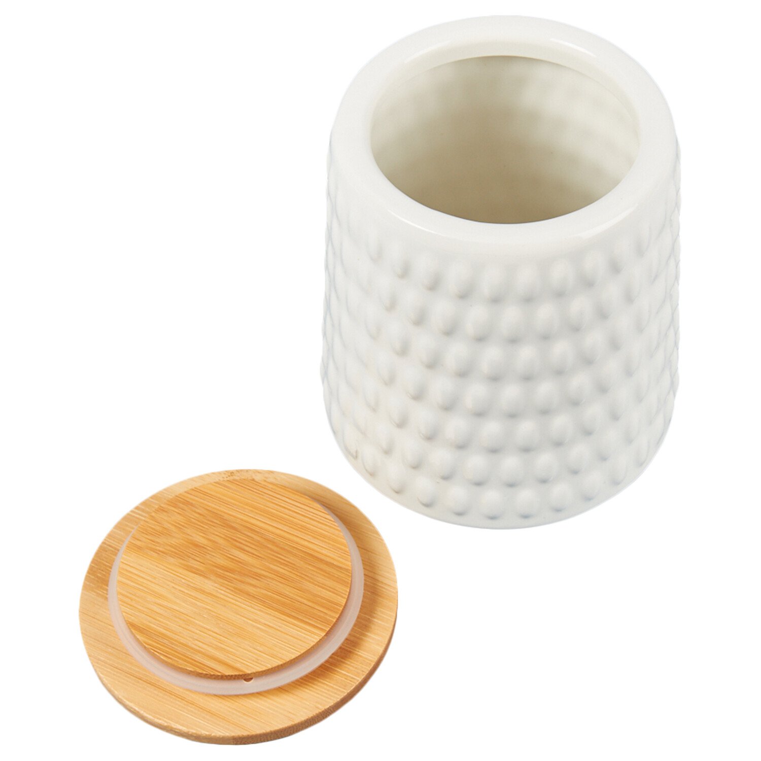 Large Conical Base Canister - White Image 3