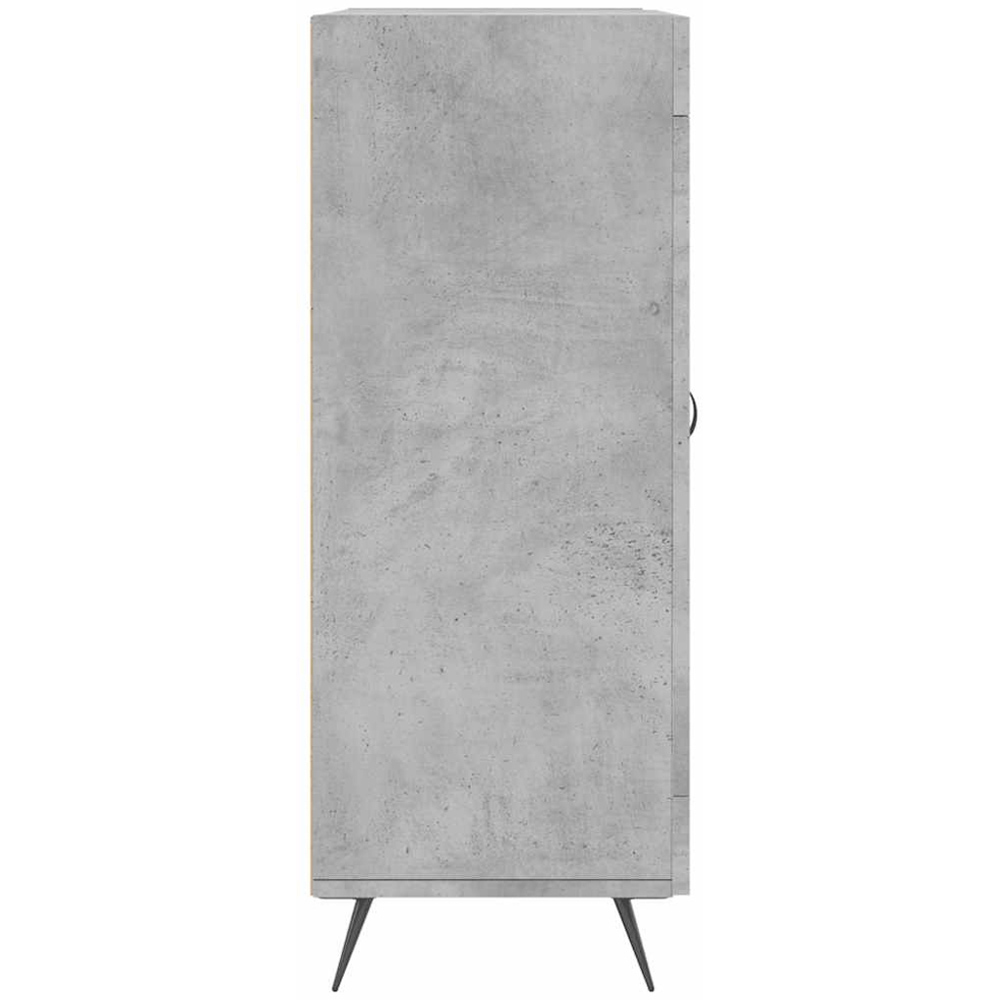 vidaXL Single Glass Door 3 Drawer Concrete Grey Wooden Sideboard Image 7