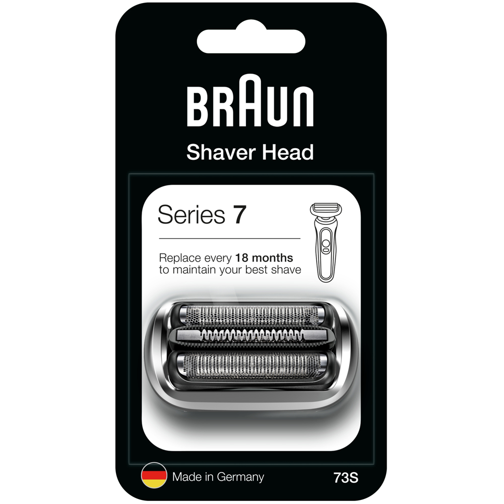 Braun 73S Shaver Replacement Head Silver Image 1