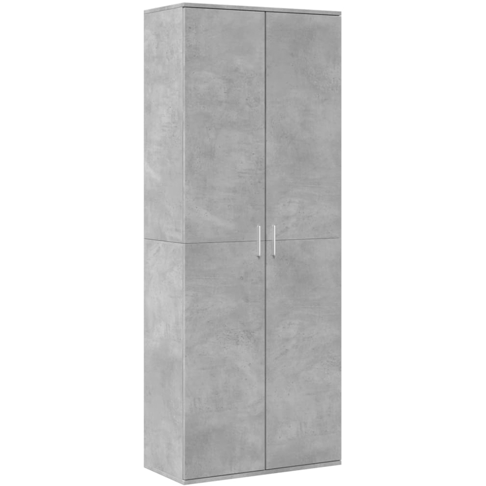 vidaXL 2 Door Concrete Grey High Cabinet Image 2