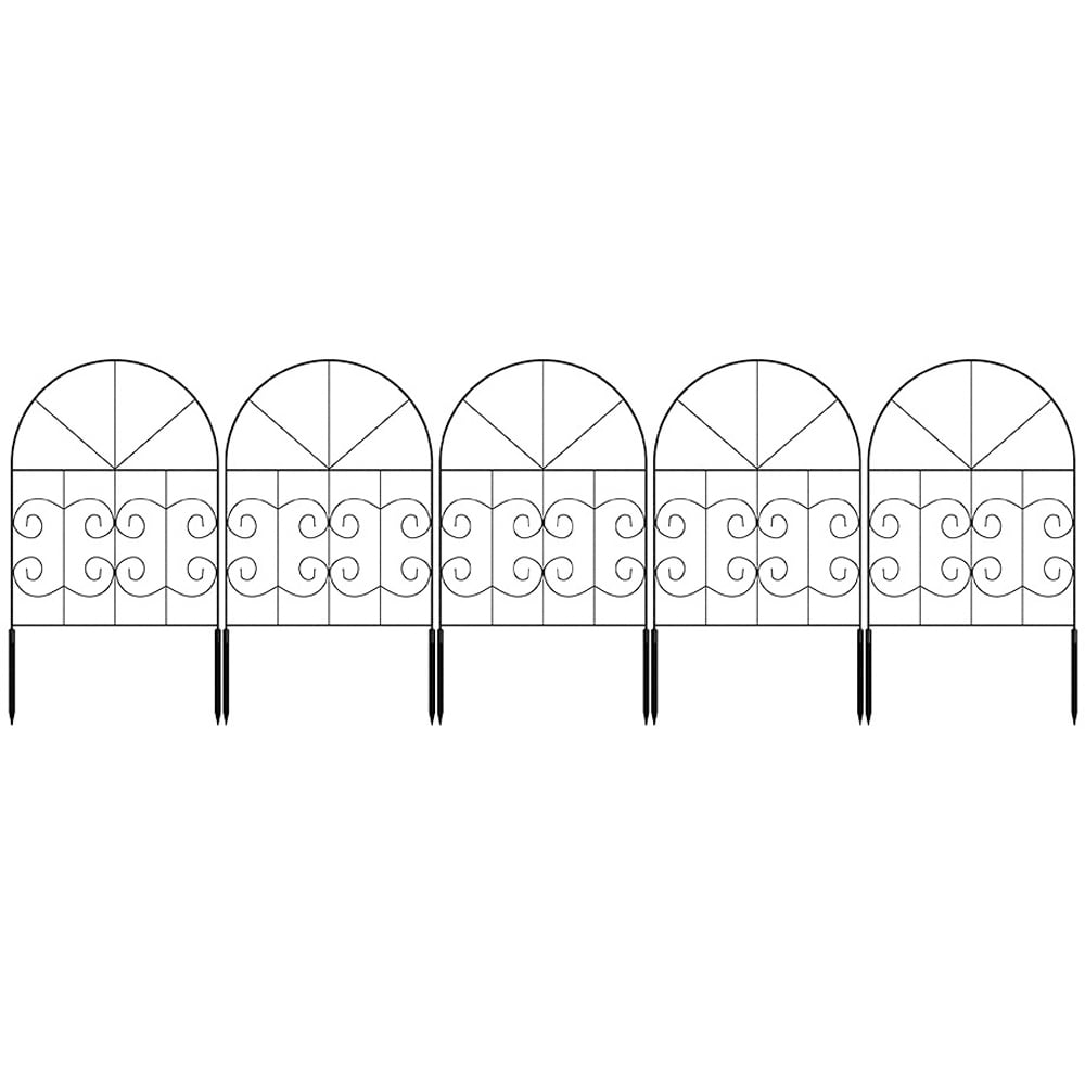 Living and Home Arched 32 x 42cm 25 Pack Metal Border Fence Decoration Set Image 3