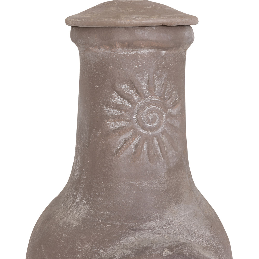 Charles Bentley Snug Belem Sun Design Medium Natural Clay Chiminea Image 4