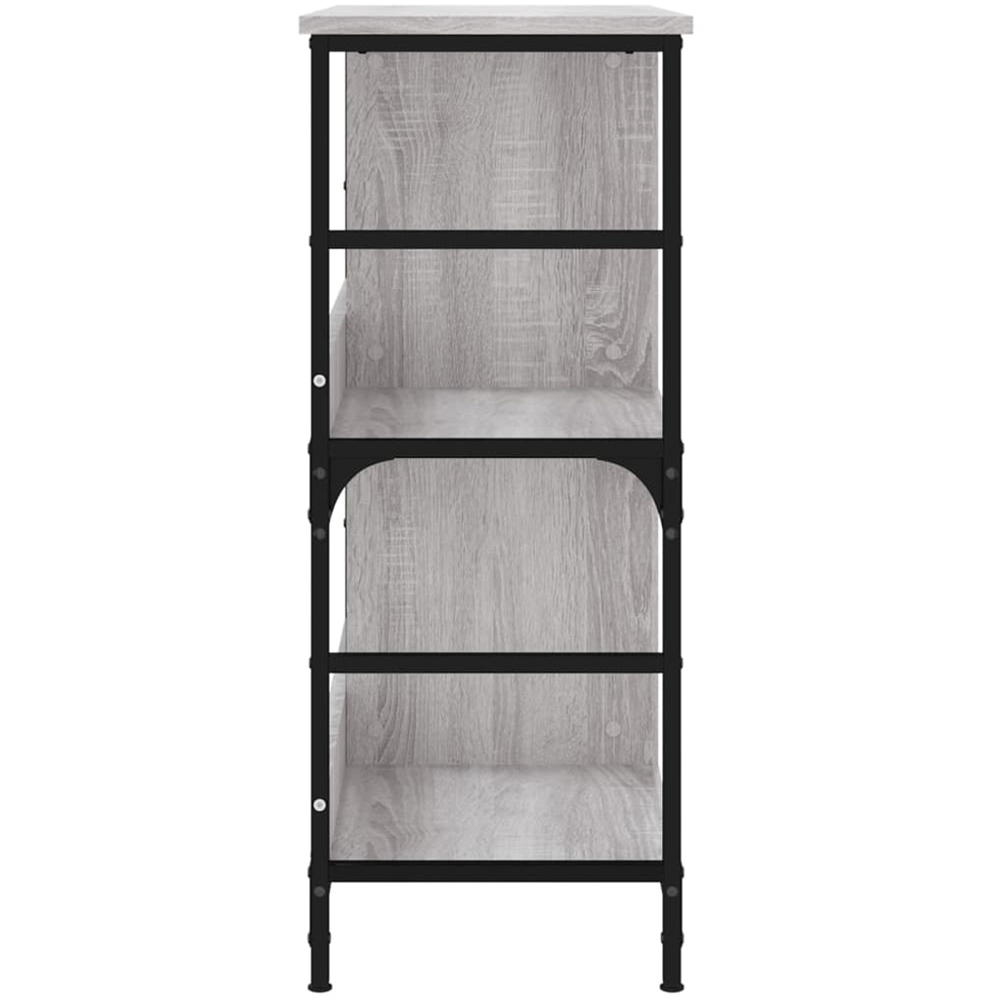 vidaXL 4 Open Shelf Grey Sonoma Compact Bookshelf Image 5