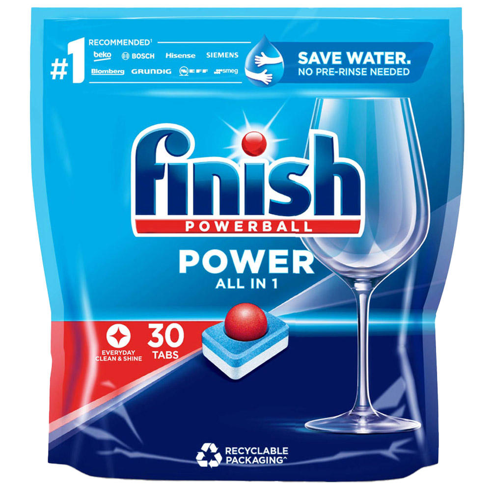 Finish Power All-in-One Dishwasher Tablets 30 Pack 30 pack Image