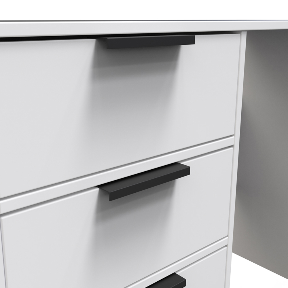 Crowndale Hong Kong 4 Drawer Matt White Vanity Dressing Table Ready Assembled Image 4