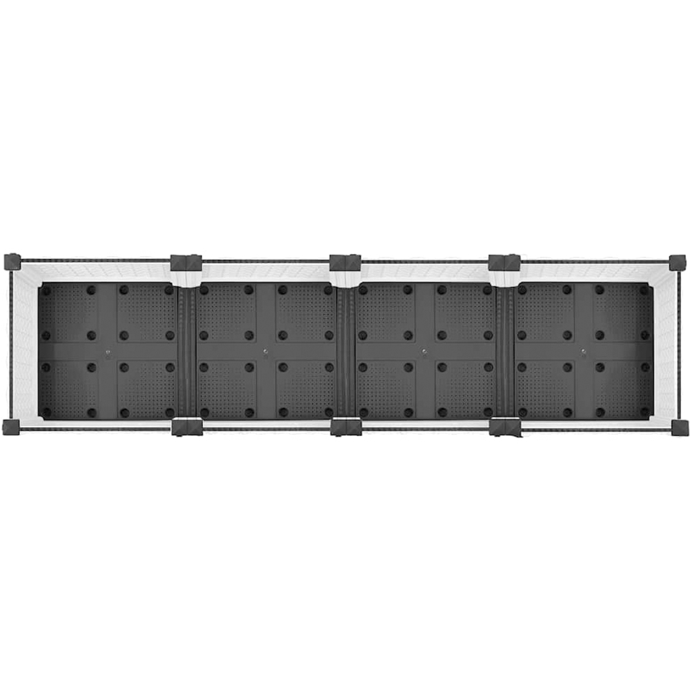 vidaXL White Polypropylene Raised Garden Bed 23 x 40 x 160cm Image 5