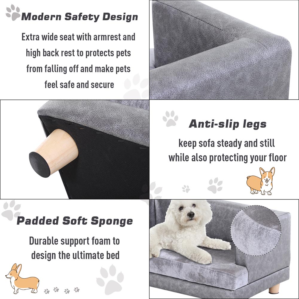 PawHut Pet Sofa Dog Bed Image 4