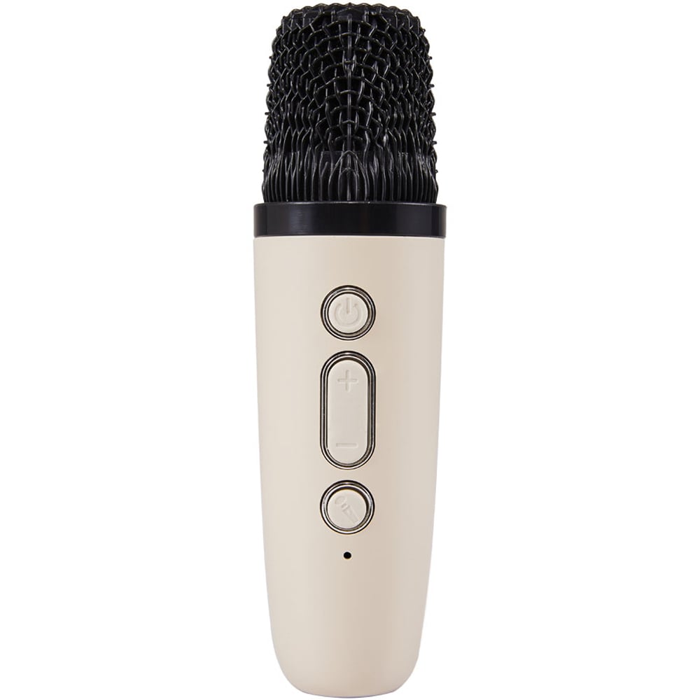 H&O Direct White Portable Karaoke Machine Microphones with Sound and Light Effects Image 4