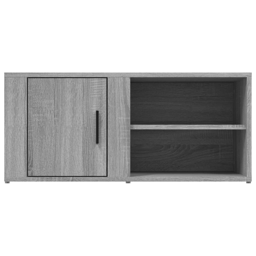 vidaXL Single Door 2 Shelf Grey Sonoma TV Cabinet Set of 2 Image 4