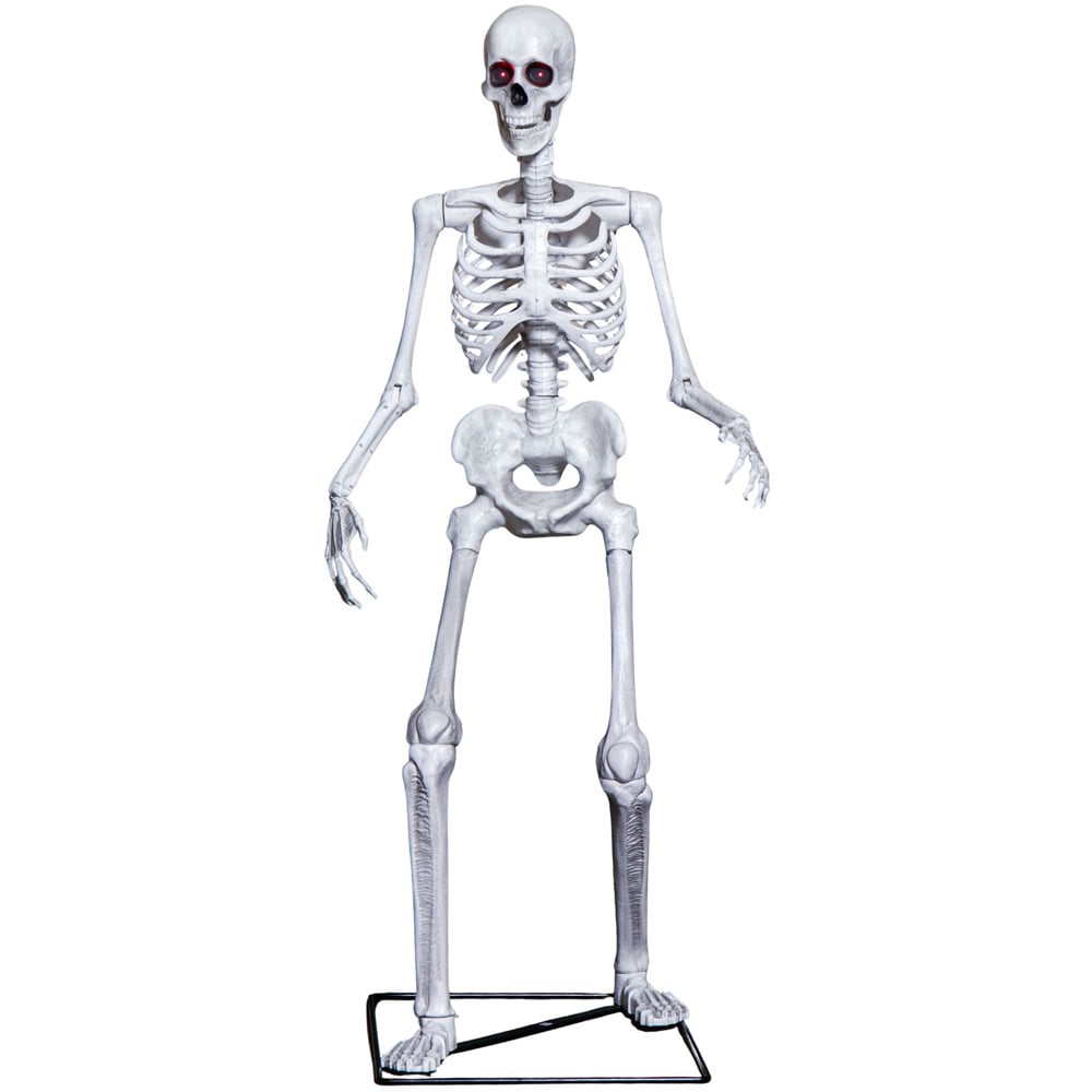 Samuel Alexander Red LED Full Body Standing Skeleton Halloween Decoration 5ft Image 1