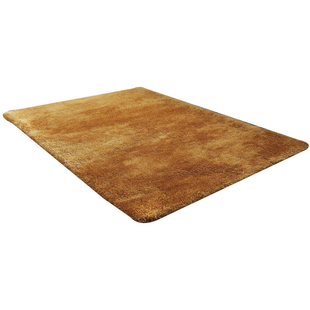 Ochre Deluxe Shaggy Rug 120 x 170cm Image 1