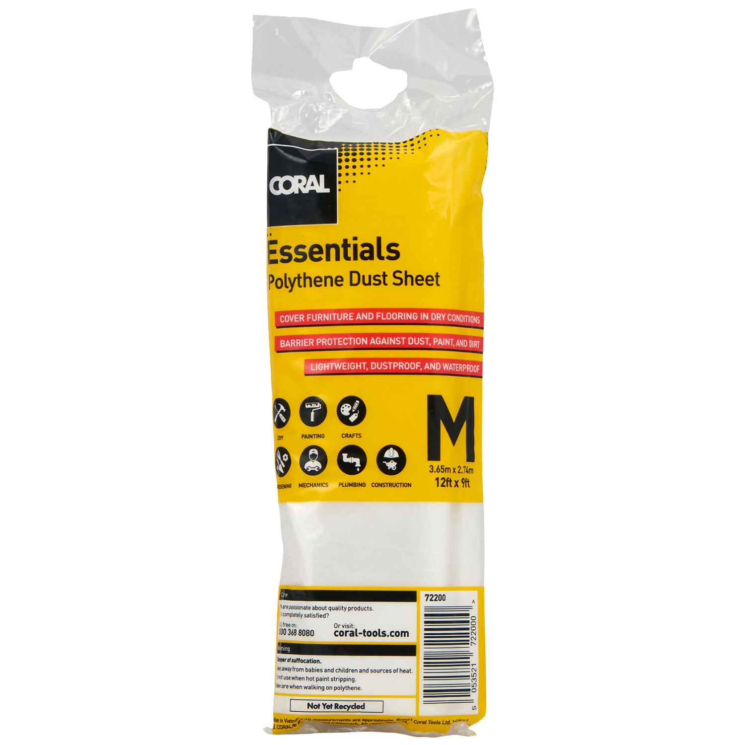Coral Essentials Poly Dust Sheet - White Image 1