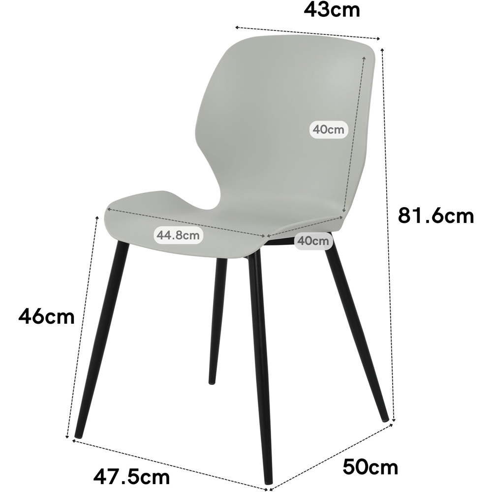 Core Products Aspen Carnaby 4 Seater Sintered Stone Plastic Square Dining Set Light Grey Image 7