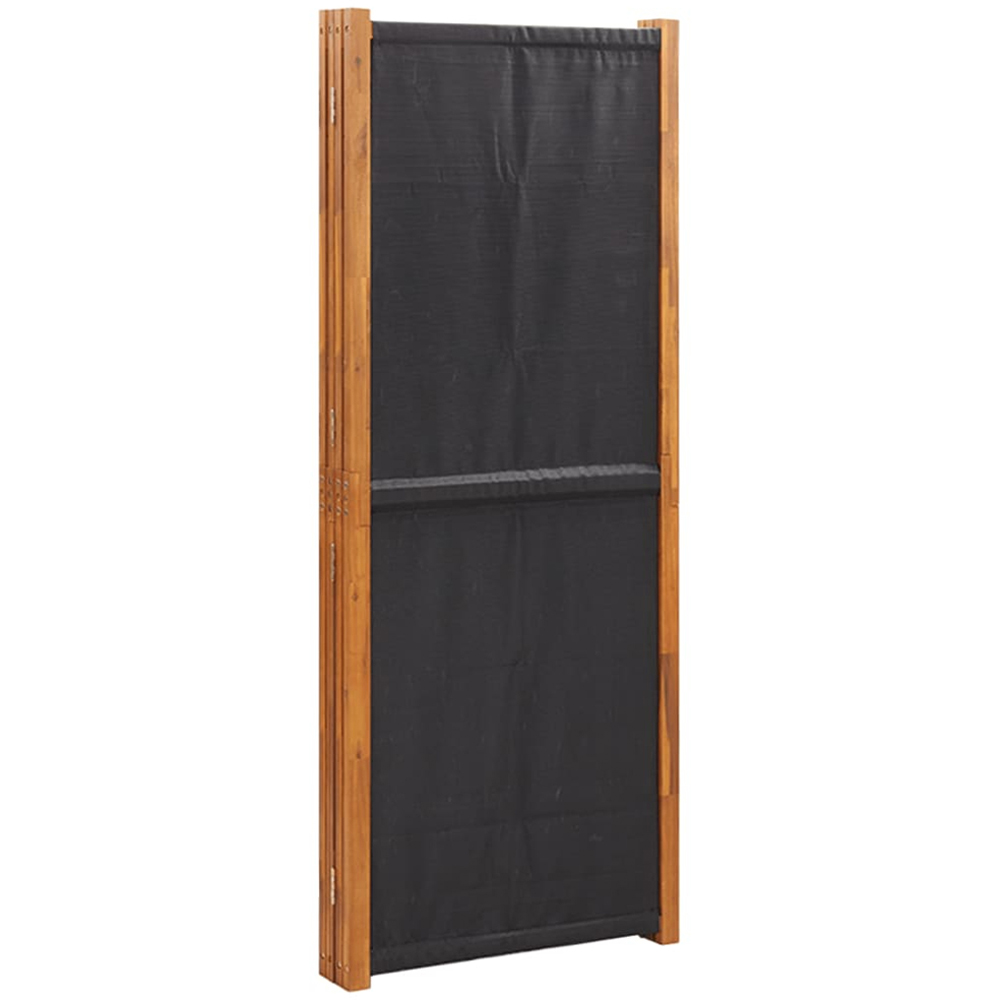 vidaXL Black Wooden 4 Panel Room Divider 280 x 180cm Image 4