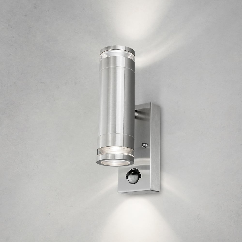 4lite Marinus 2 Pack Bi-Directional Steel Wall Light with PIR Sensor Image 2