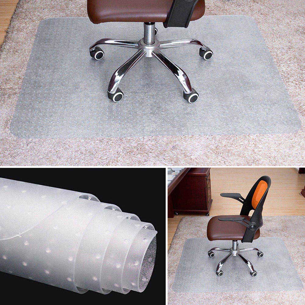 Living and Home White PVC Clear Non-Slip Office Chair Desk Mat Image 7