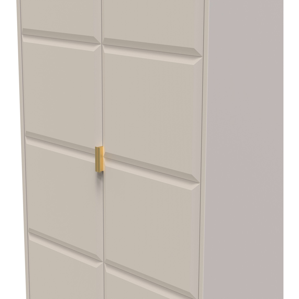 Crowndale Cube 2 Door Matt Kashmir Wardrobe Ready Assembled Image 4
