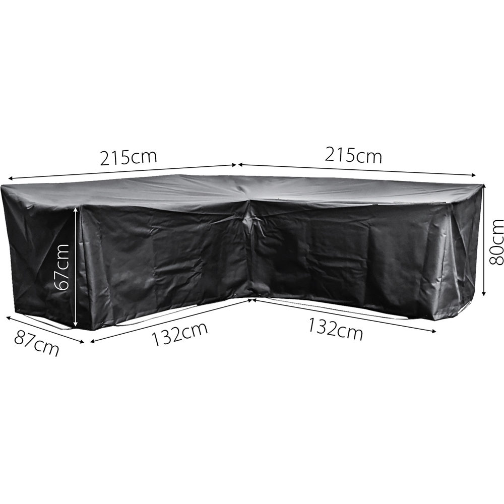 Cozy Bay EZBreathe Medium L Shape Black Sofa Cover Image 5