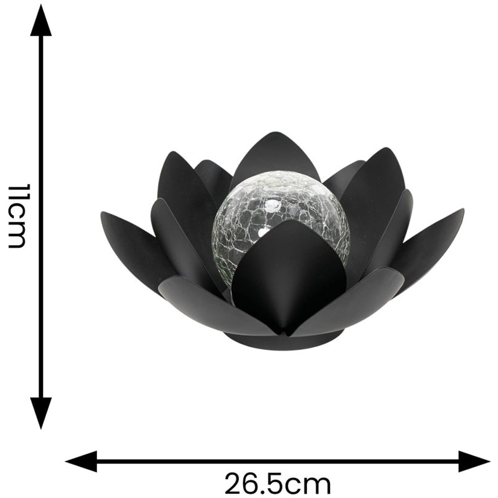 ValueLights Waterlily Black Lotus Flower Solar Powered Outdoor Decoration Garden Light Image 4