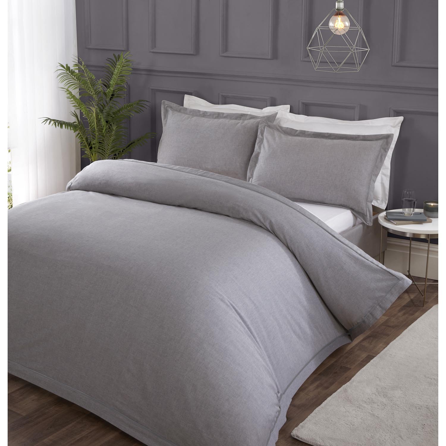 Divante Josephine Oxford Edge Duvet Cover and Pillowcase Set - Double Image 2