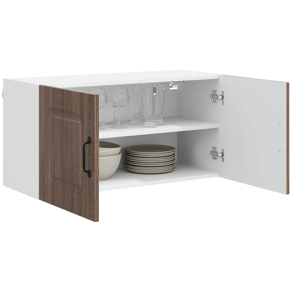 vidaXL Kalmar 2 Door Brown Oak Wall Kitchen Cabinet Image 3