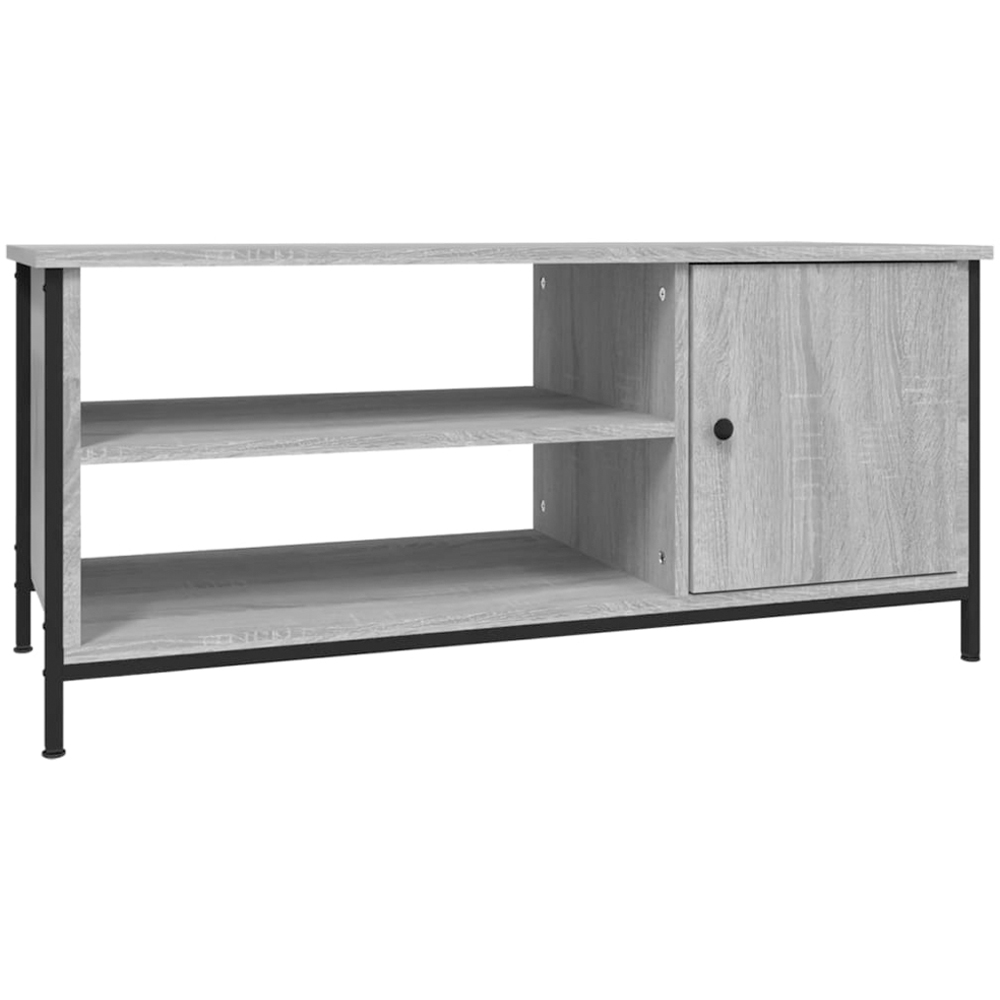vidaXL Singel Door 2 Shelf Grey Sonoma TV Cabinet Image 2