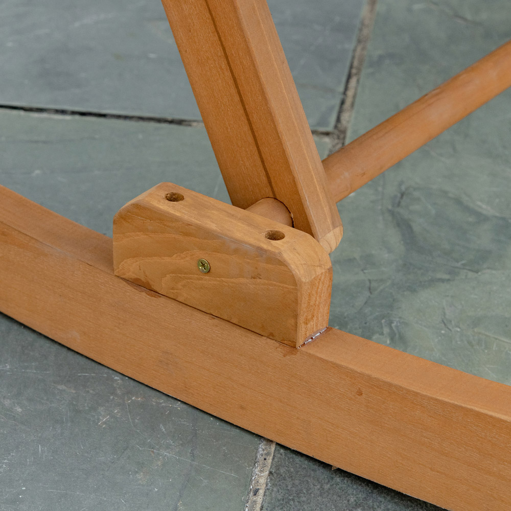 Outsunny 2 Seater Wooden Adjustable Backrest Rocking Bench Image 3