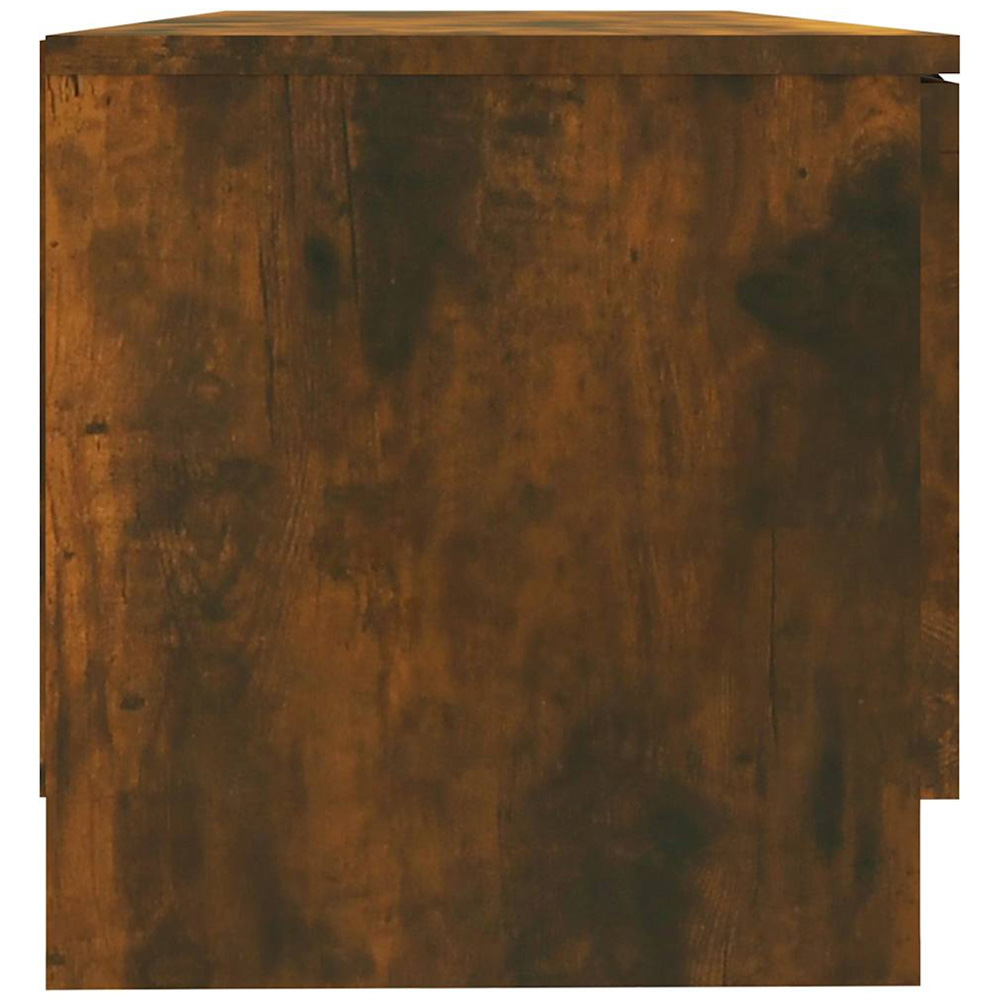 vidaXL Single Door 2 Shelf Smoked Oak TV Cabinet Set of 2 Image 8