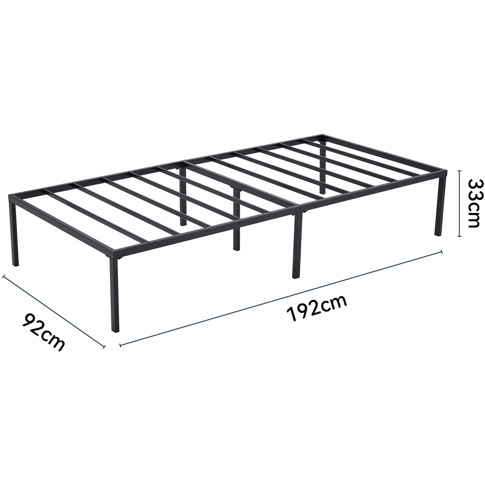 Brooklyn Florence Single Black Metal Bed Frame Image 7