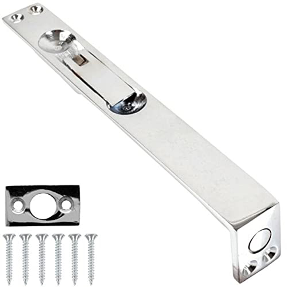 Golden Grace Polished Chrome Flush Door Bolt 150mm 2 Pack Image 2