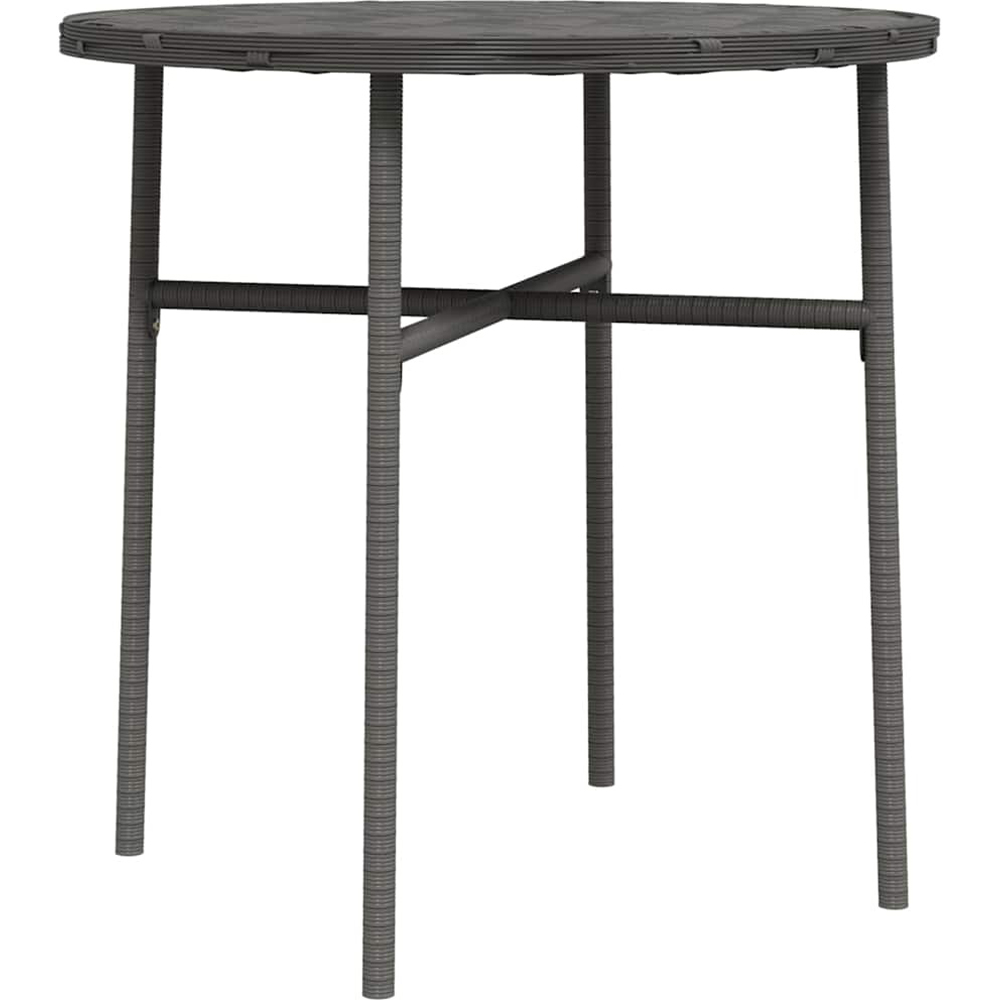Walplus Grey PE Rattan Steel Coffee Table Image 2