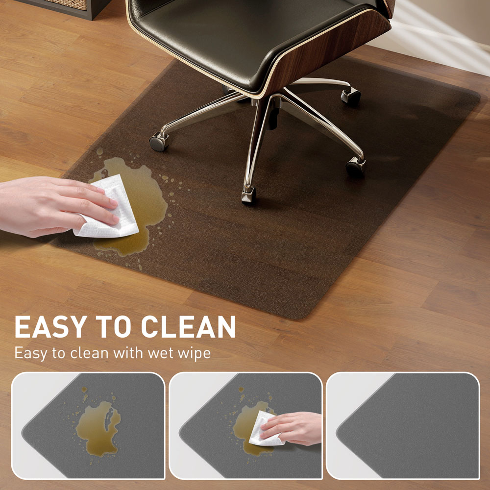 HOMCOM Frosted Black PVC Non Slip Wear Resistant Chair Mat 120 x 90cm Image 7