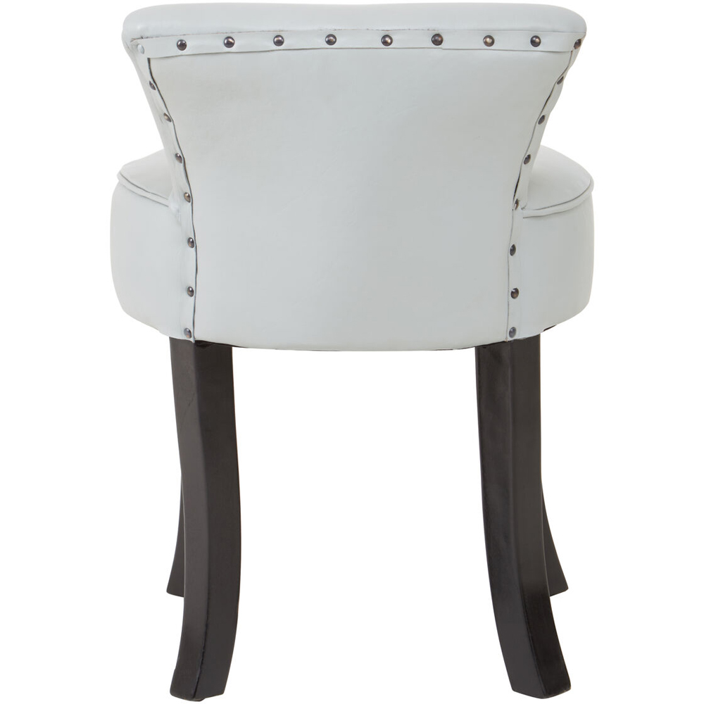 Premier Housewares Kendari Grey Leather Rounded Chair Image 3