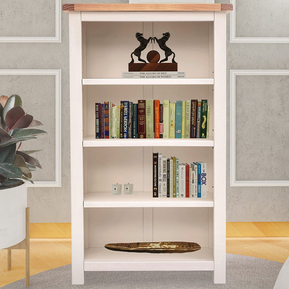Maggiori 4 Shelf Off White Bookcase Image 1