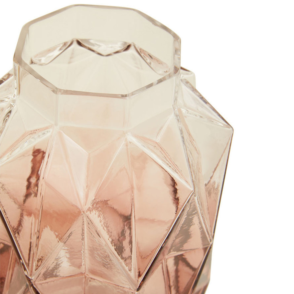 Premier Housewares Pink Brice Glass Vase Small Image 3