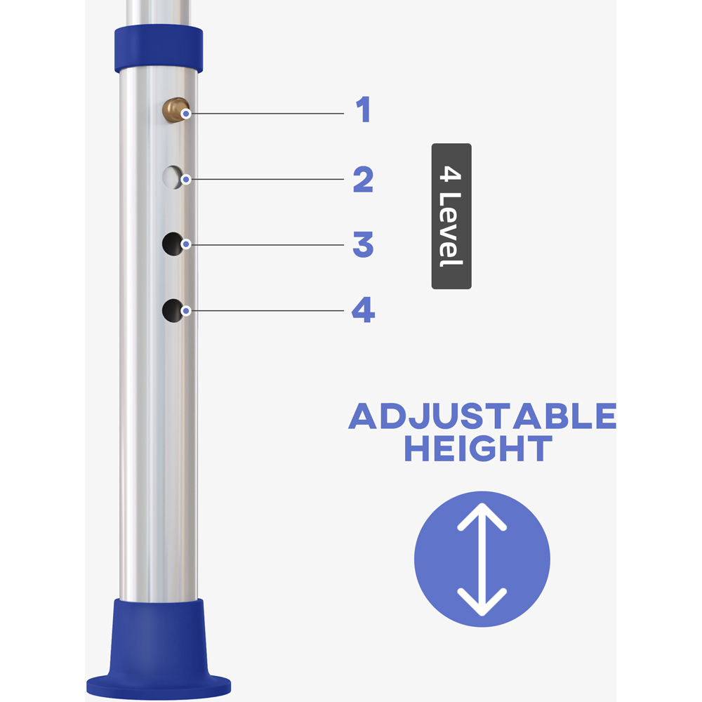 HOMCOM Purple Aluminium Height Adjustable Shower Stool Image 6