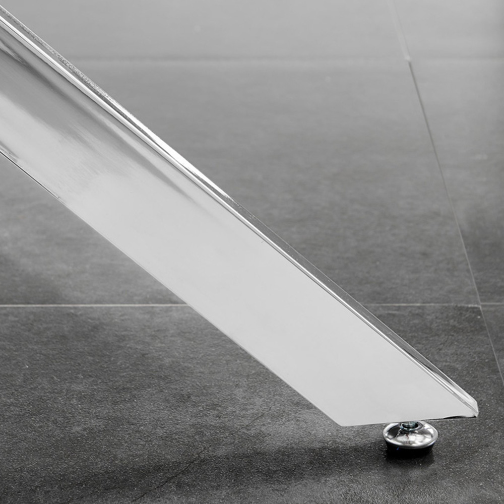 Furniturebox Arona Cesano 6 Seater Round Dining Set Grey and Chrome Image 6