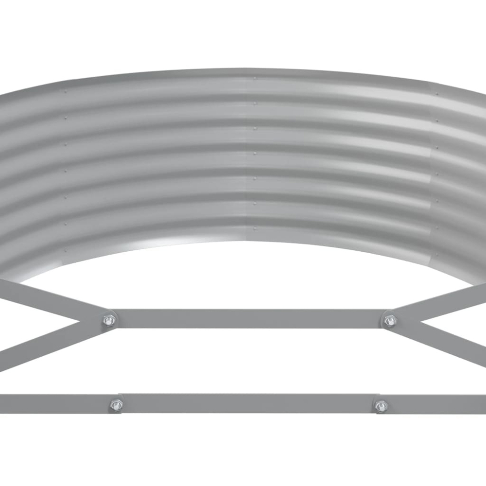 vidaXL Grey Galvanised Steel Raised Garden Bed 36 x 249 x 100cm Image 4