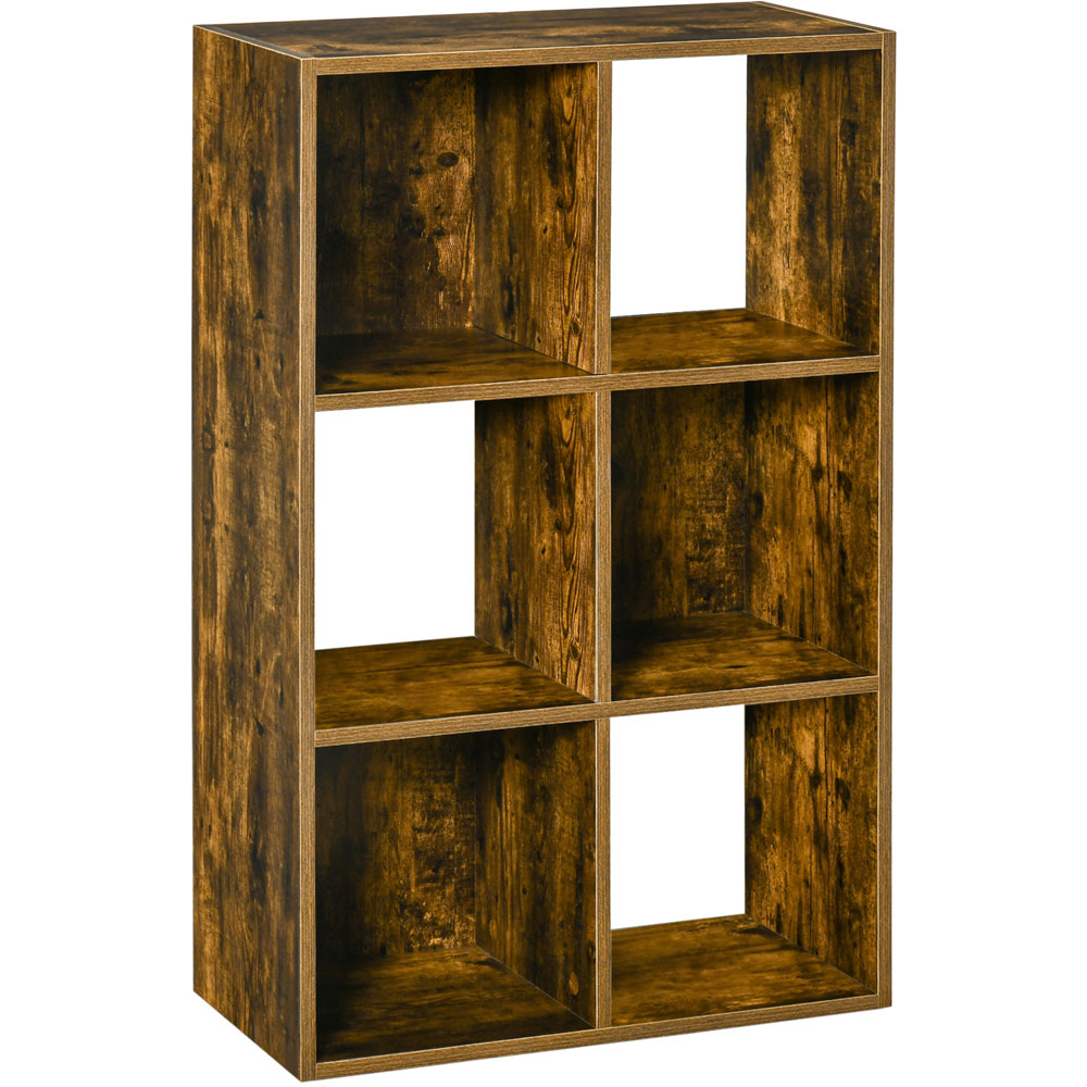 Portland 6 Cube Industrial Style Bookcase Image 2