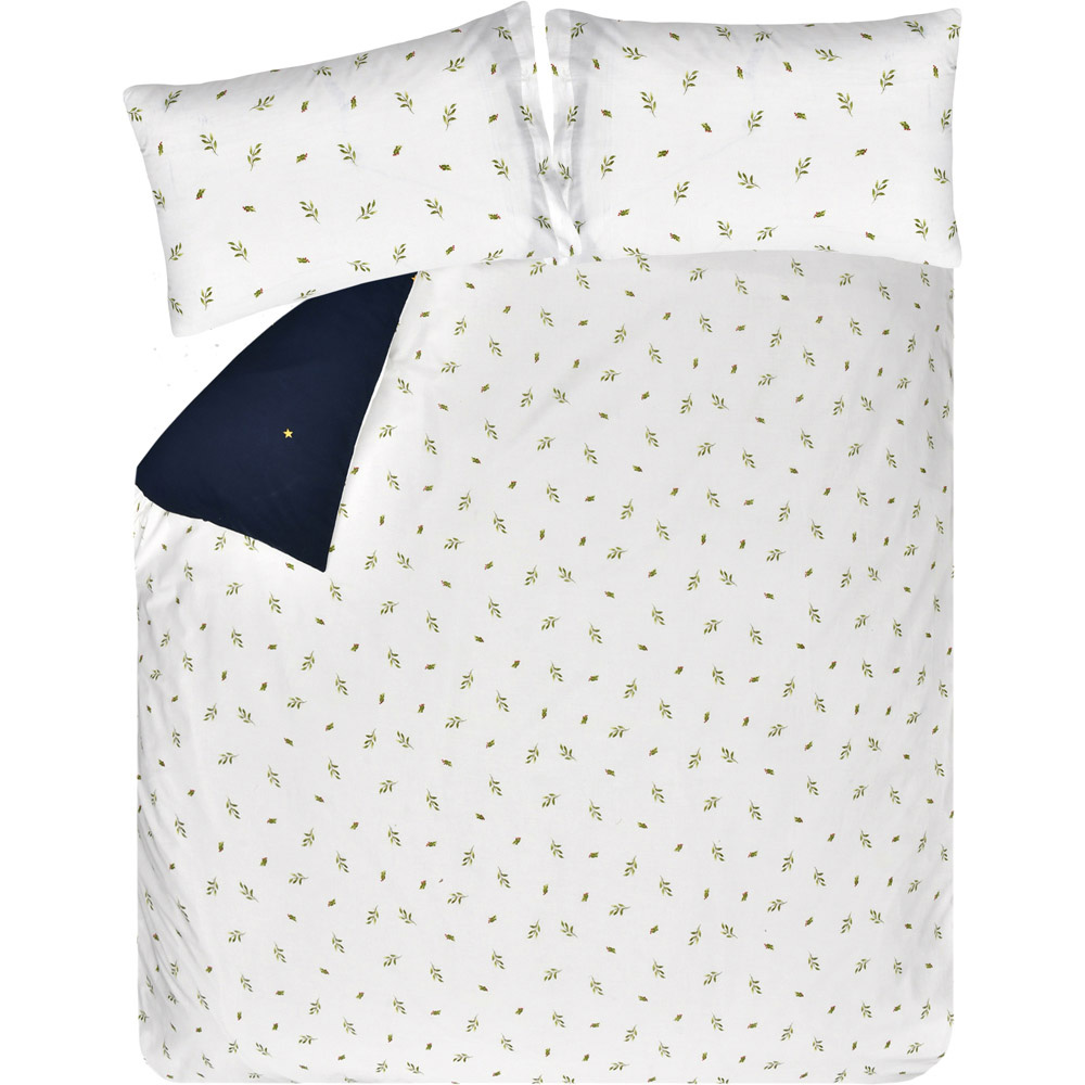 Smart Living Double Navy Merry Christmas Sparkle Tree Duvet Cover Set Image 9