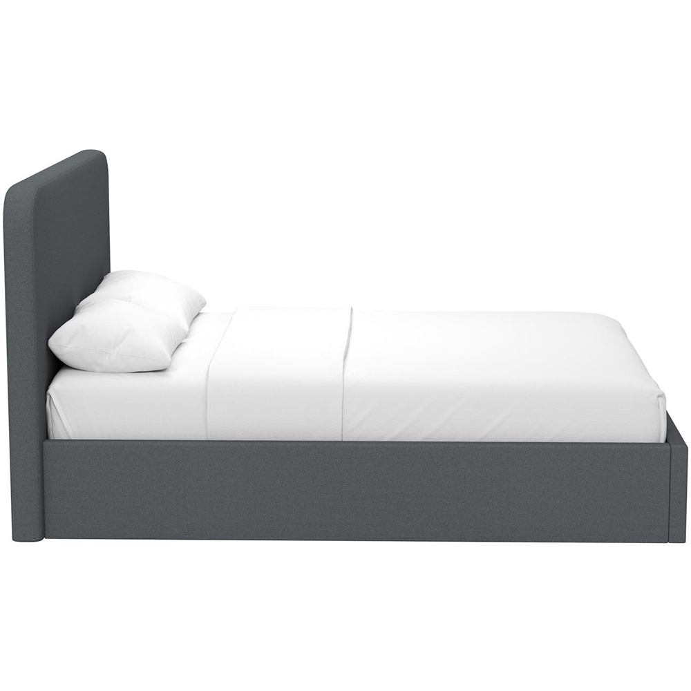 FWStyle Double Grey Upholstered Lift Up Ottoman Bed Frame Image 4